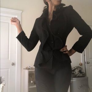 🌟 2 for $30🌟 Black Ruffle coat